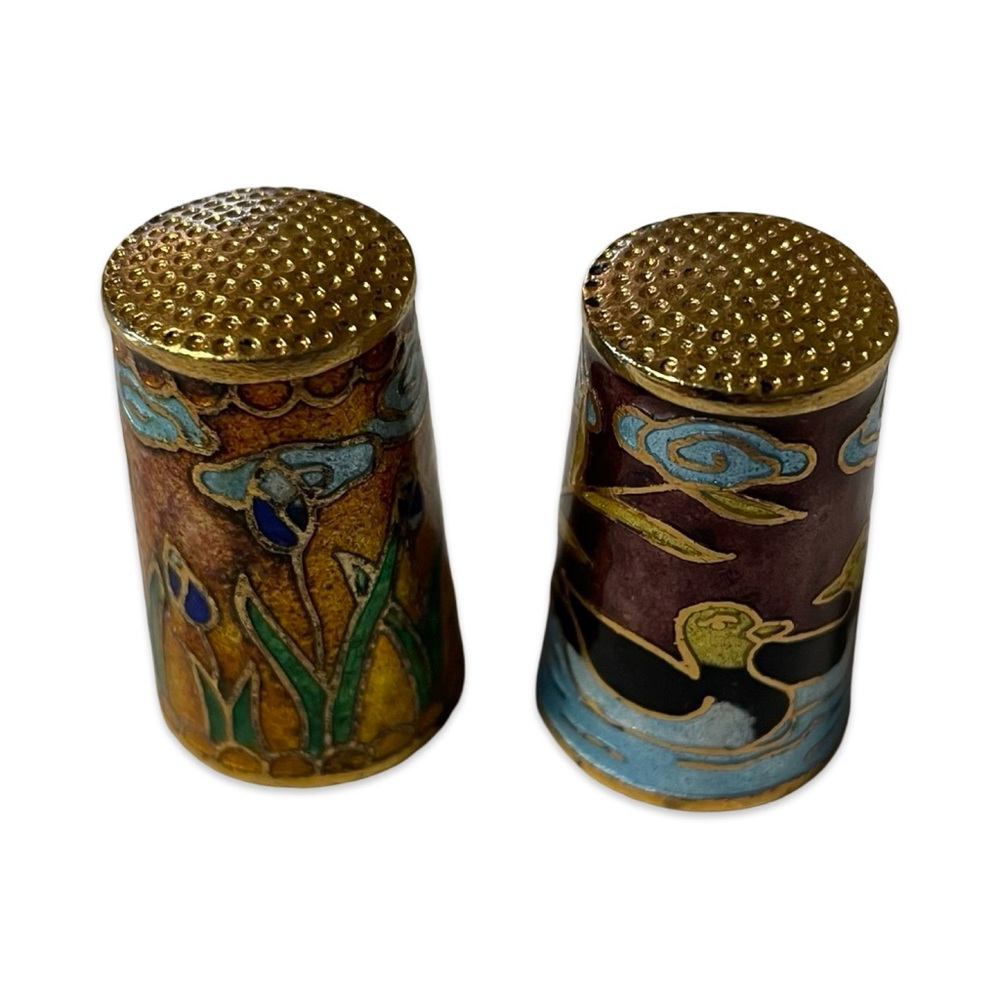 Vintage Cloisonné Thimbles